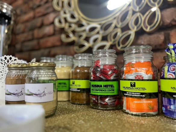 Conference amenities display